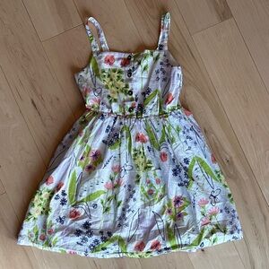 Cat & Jack Floral Kids Dress - White, Green, Pink